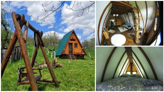 Cum arată cabana în stil scandinav construită la țară de doi tineri soți din Hunedoara