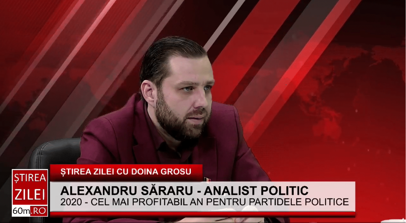 Alexandru Săraru: „Tot timpul au fost bani în politică, dar este un lucru cinic că în pandemie au existat cele mai mare finanțări pentru partidele politice”