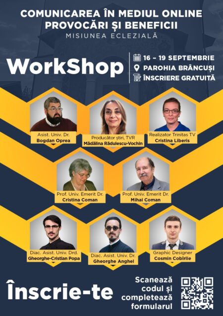 Profesori de la Facultatea de Jurnalism, jurnaliști și experți în comunicare vor susține un workshop la Parohia Brâncuși din Capitală, în perioada 16-19 septembrie