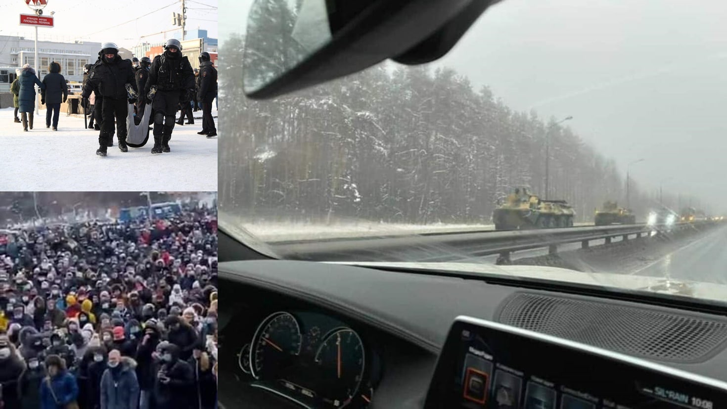 “Putin, hoţul”: Spre Moscova se îndreaptă blindatele armatei! Revolte în Rusia la -52 de grade Celsius, din cauza arestării lui Alexei Navalnîi