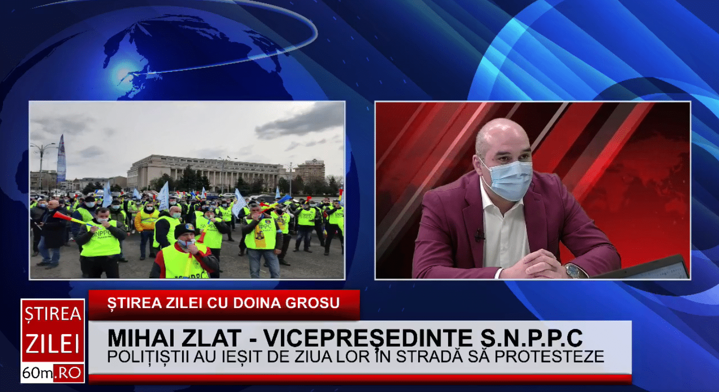 Mihai Zlat, vicepreședinte S.N.P.P.C: „Polițiștii au ieșit în stradă să protesteze pentru nerespectarea angajamentelor guvernului”