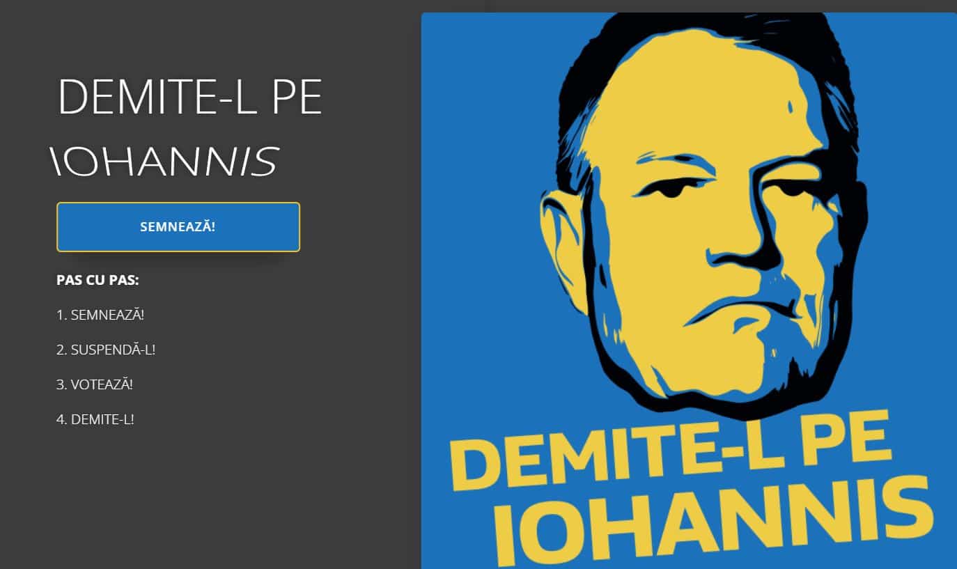 Peste un milion de români au accesat site-ul campaniei de demitere a președintelui Iohannis – 60m.ro